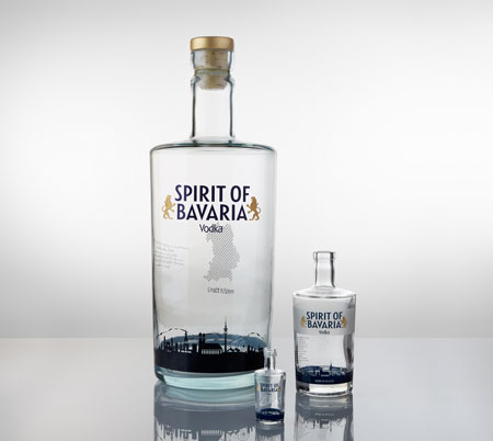 printed bottle spirit of bavaria